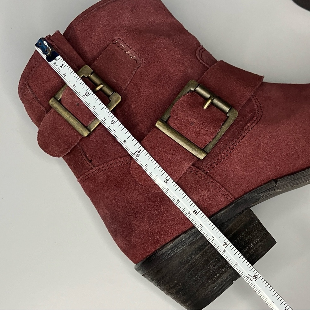 Seychelles Weekenders Castanets Boots Women's 8 Burgundy Suede Ankle Booties‎ - Picture 8 of 9